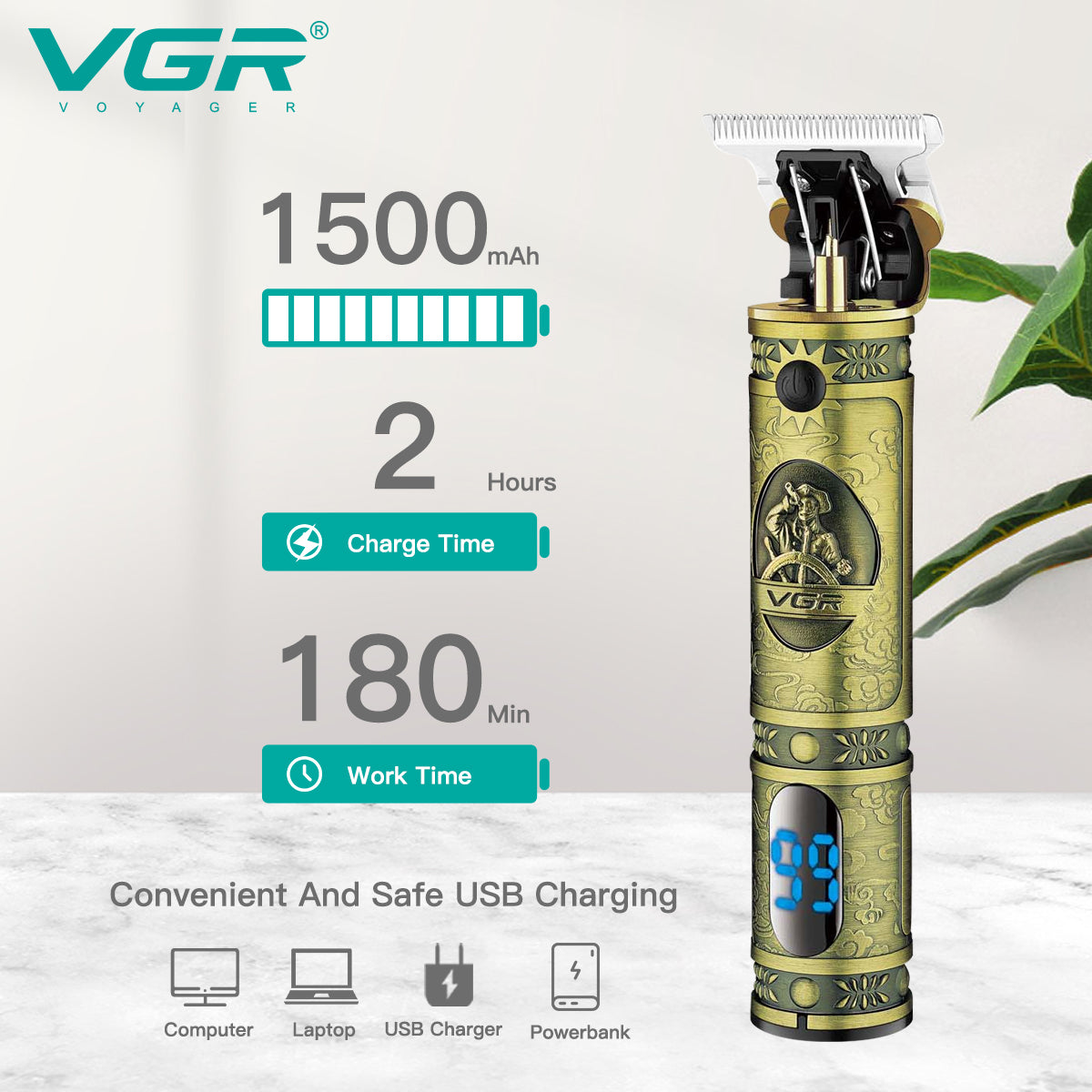 VGR V-228-Rechargeable Hair Shaver