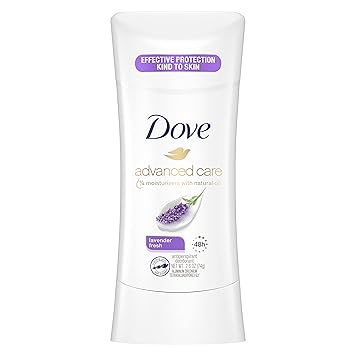 Dove Advanced Care Antiperspirant Deodorant Stick for Women, Lavender Fresh, for 48 Hour Protection And Soft And Comfortable Underarms