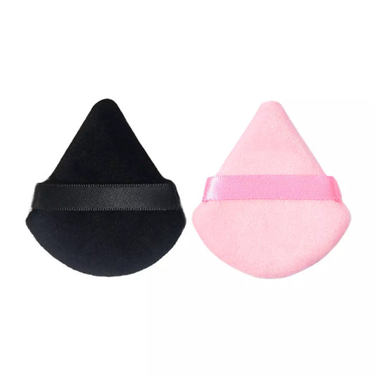 Hermania Slim Triangle Powder Puff - Set of 2 (Black & Pink)