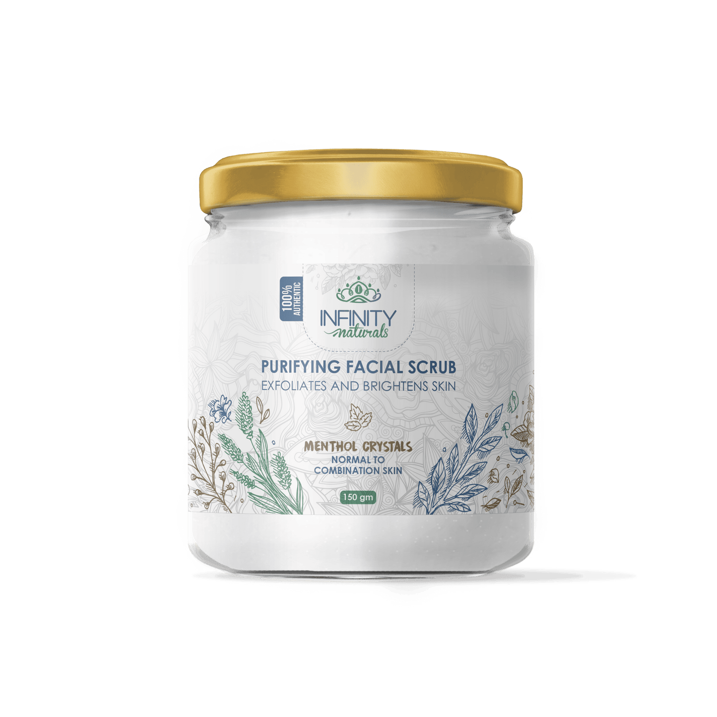 Infinity Naturals Purifying Facial Scrub Menthol Crystals ( Normal to Combination Skin ) - Beauty Bounty