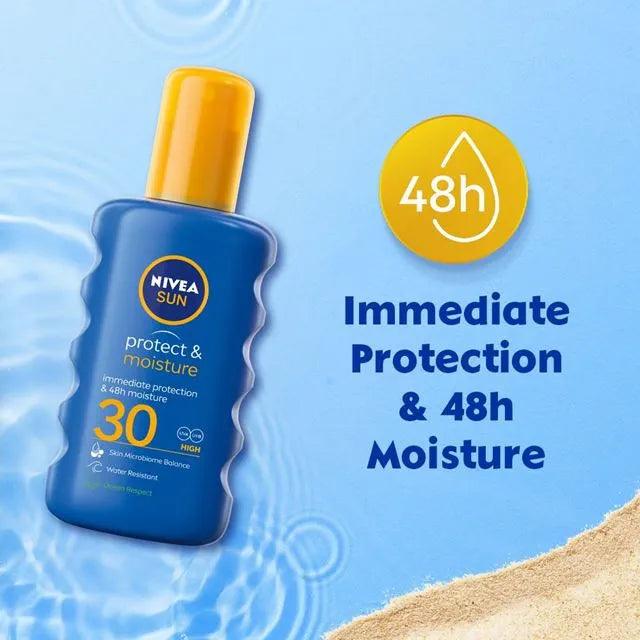 Nivea Sun SPF 30 High Protect & Moisture Sun Spray 200 ml - Beauty Bounty