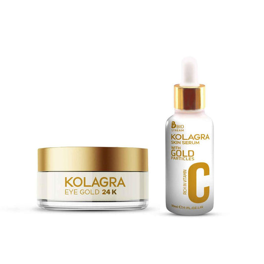 Offer Kolagra GOLD SKIN SERUM + Kolagra Gold Eye Contour Gel - Beauty Bounty