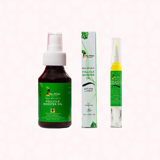 Raw African follicle booster set