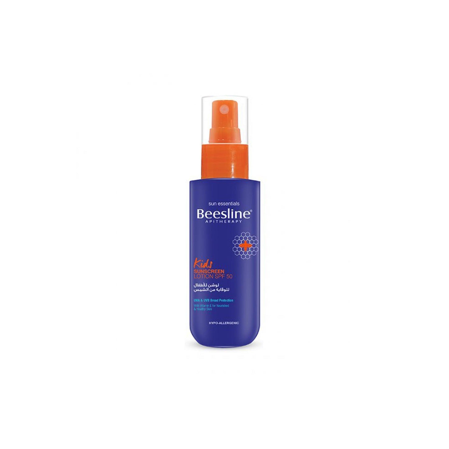 Beesline Blue HDPE bottle Kids Sunscreen LOTION SPF50 100ML - Beauty Bounty
