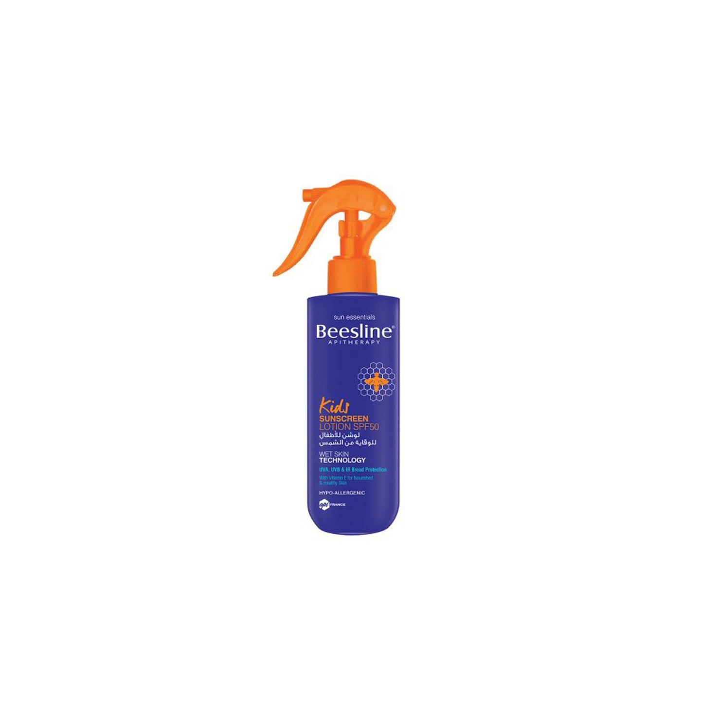 Beesline Blue HDPE bottle Kids Sunscreen LOTION SPF50  200ML - Beauty Bounty