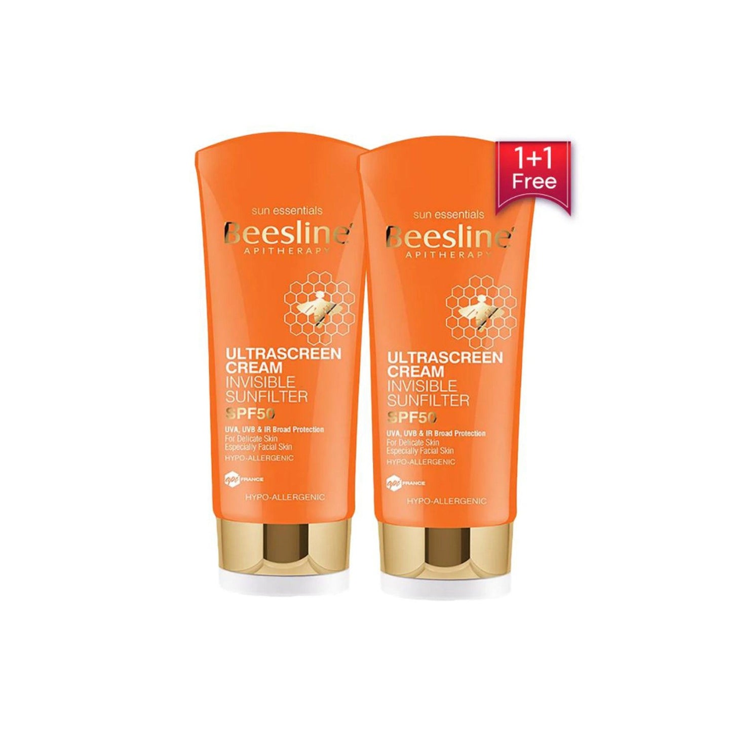 Beesline Ultrascreen cream invisible sunfilter spf 50 1 1 free - Beauty Bounty