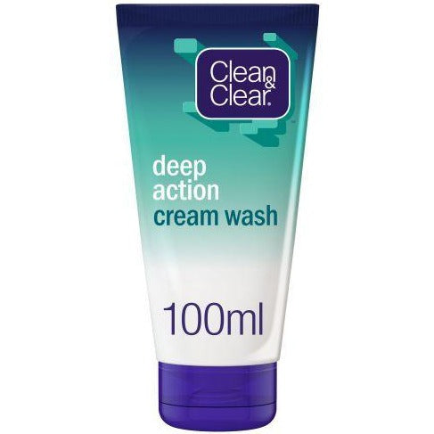 CLEAN & CLEAR Deep Action Cream Wash 100 ML - Beauty Bounty