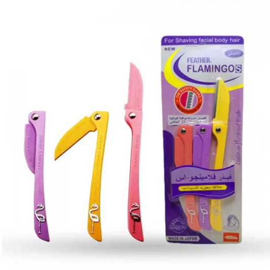 Feather Flamingos For Shaving Facial Body Hair - 3pcs - Beauty Bounty