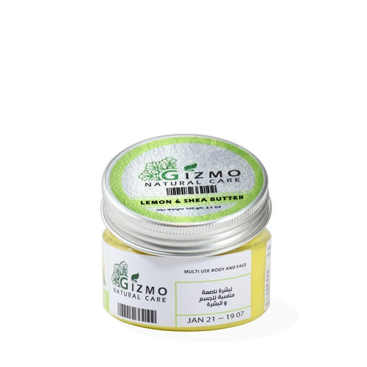 Gizmo Lemon butter &Shea butter with lemon oil for bright skin "Rich in vitamins"( multi use body and face ) 100 gm - Beauty Bounty