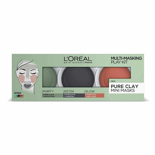 L'oreal Multi-Masking Face Mask Play Kit 3 x 10ml - Beauty Bounty
