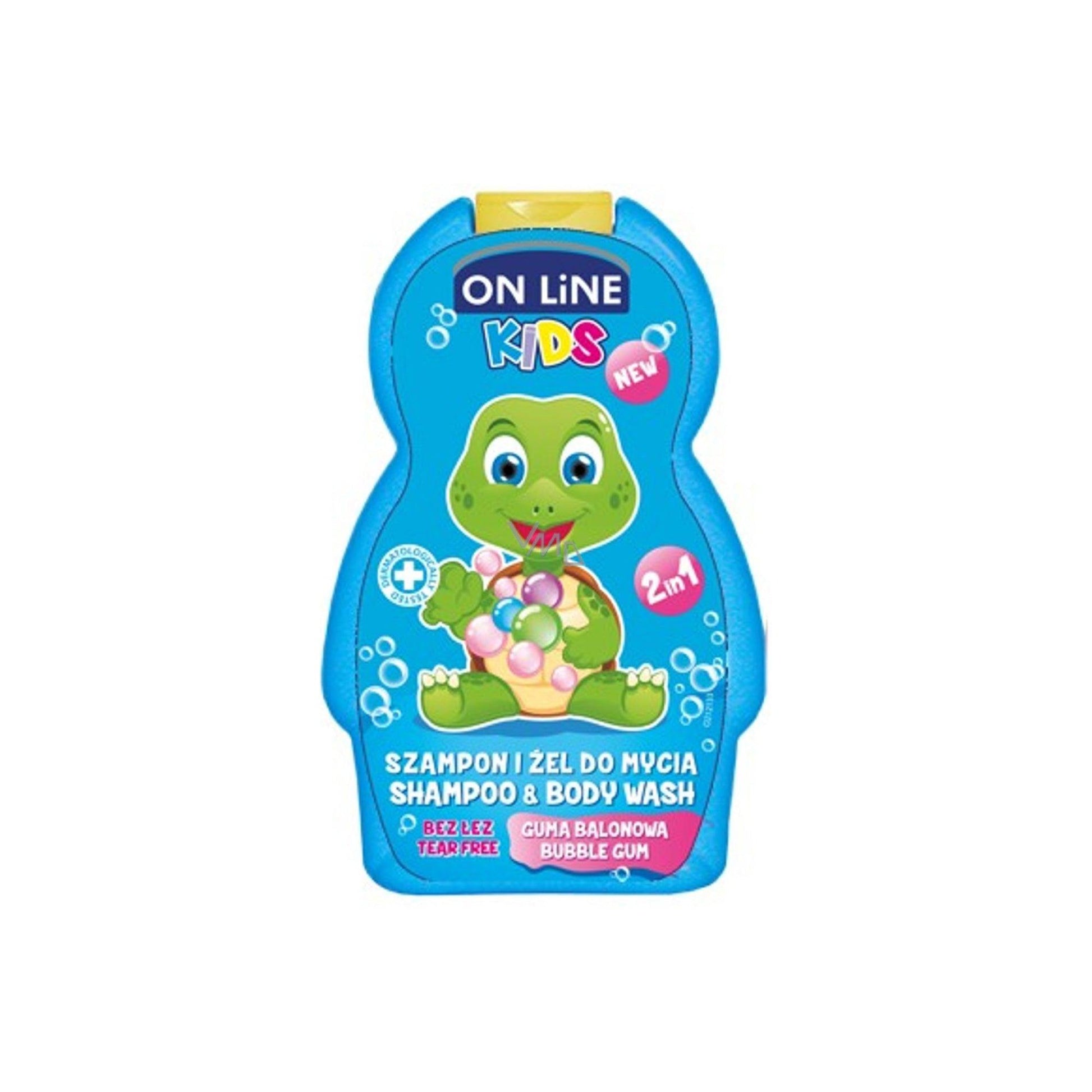 On Line 2 In1 Kids Shampoo And Body Wash With Bubble Gum - Beauty Bounty