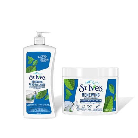 St.ives Reniewing Collagen Elastin moisturizer and body lotion set - Beauty Bounty