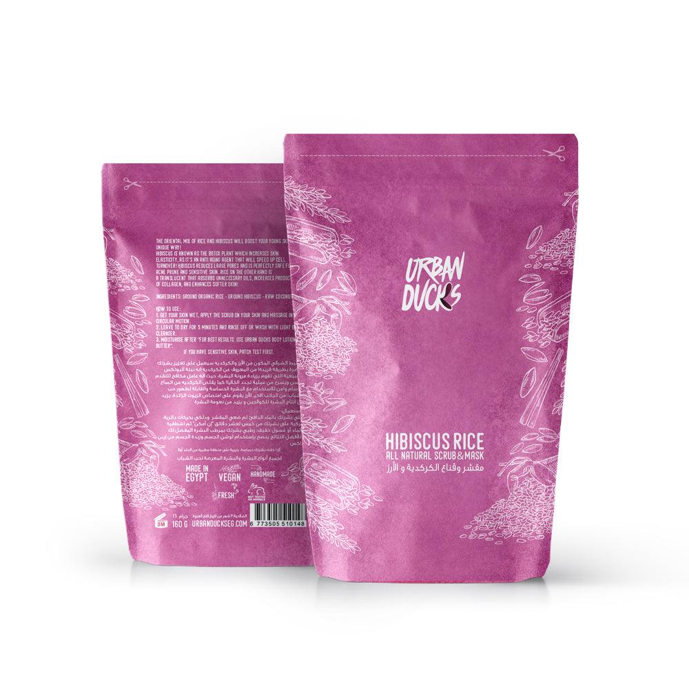 Urban Ducks Hibiscus and Rice face and body scrub and mask 180 G - Beauty Bounty
