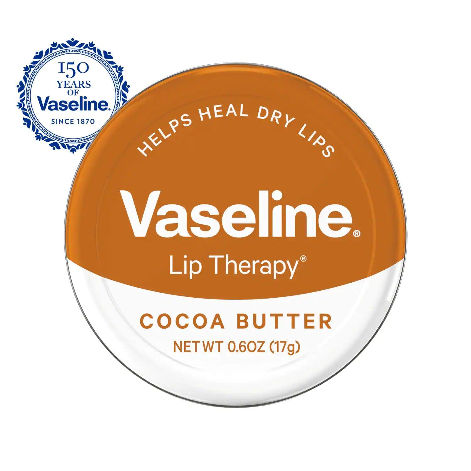 Vaseline Lip Therapy Cocoa Butter Tin - Beauty Bounty